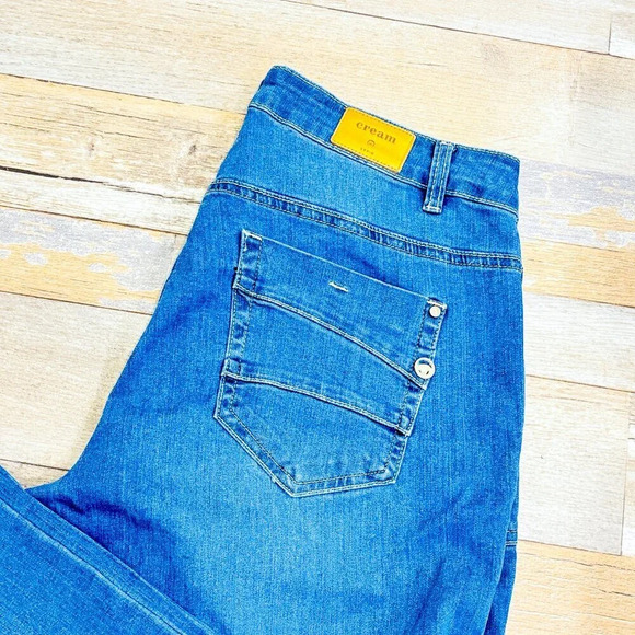 CREAM Blue Straight-Leg Denim Jeans | Size 30 * - Picture 7 of 8